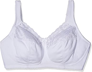 Glamorise Women's Full Figure ComfortLift Rose Lace Wirefree Support Bra #1104