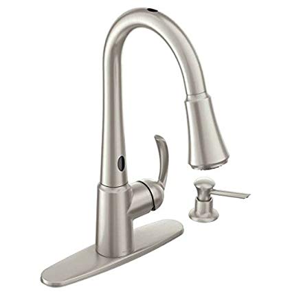 Moen 87359E2SRS One-Handle High Arc Pulldown Kitchen Faucet, Spot Resist Stainless