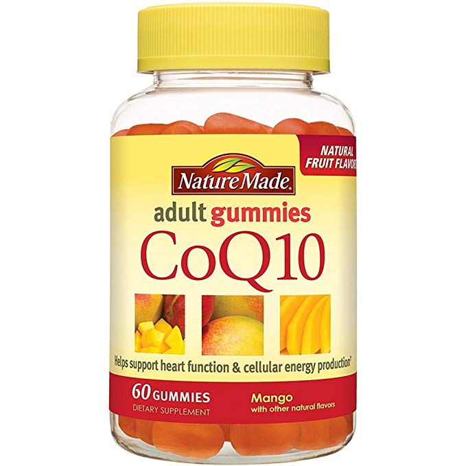 Nature Made CoQ10 Adult Gummies, Mango 60 ea (Pack of 2)