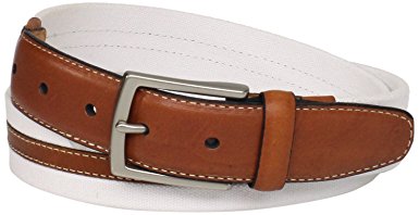 Dockers Men's 1 3/16 in. Canvas Belt with Leather Trim