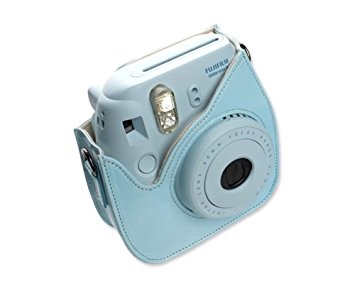 Insta Case for Fujifilm Instax Mini 8 with Free Shoulder Strap - Blue