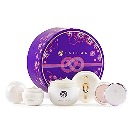 Tatcha Silk Treasures Set: Hydrating and Smoothing 3 Piece Set Including The Silk Peony, The Silk Cream, and The Silk Canvas