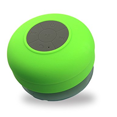 Uhappy UT15 Portable Wireless Bluetooth 3.0 Waterproof Shower Speaker Handsfree Speakerphone with Built-in Mic Hanging Suction Cups Design - Green
