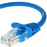 Mediabridge Cat5e Ethernet Patch Cable 50 Feet - RJ45 Computer Networking Cord - Blue