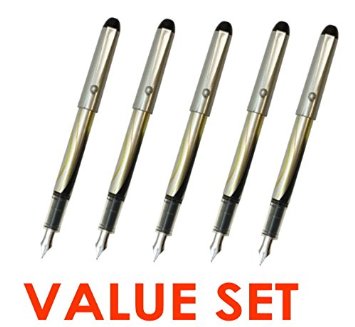 Pilot V Pen (Varsity) Disposable Fountain Pens, Black Ink, Small Point Value Set of 5（With Our Shop Original Product Description）