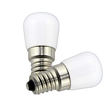 Poeland 1.5W LED Bulb Light 120V E14 Base Pack of 2 Warm White