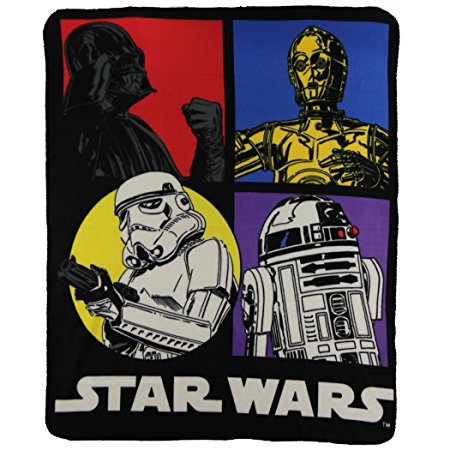 Star Wars Classic Character lightweight Fleece Throw Blanket