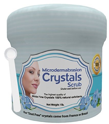 Microdermabrasion Crystals 1 lb Exfoliating Facial Scrub Skin Care Reduces Appearance of Acne Scars Blackheads Wrinkles Stretch Marks White Aluminum Oxide Crystals Microdermabrasion Scrub.