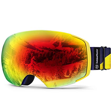 OutdoorMaster Ski Goggles PRO - Frameless, Interchangeable Lens 100% UV400 Protection Snow Goggles for Men & Women