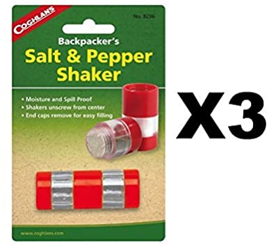 Coghlans 8236 Backpacker's Salt & Pepper Shaker