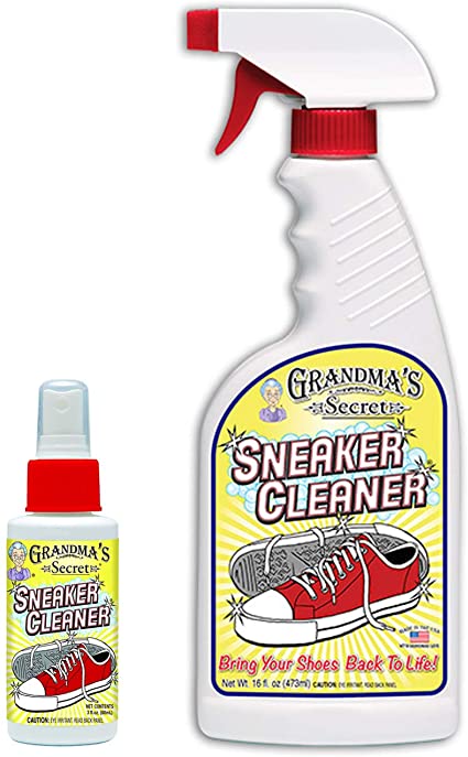 Grandma's Secret Sneaker Cleaner Spray - 16 oz and 3 oz Travel Size Combo