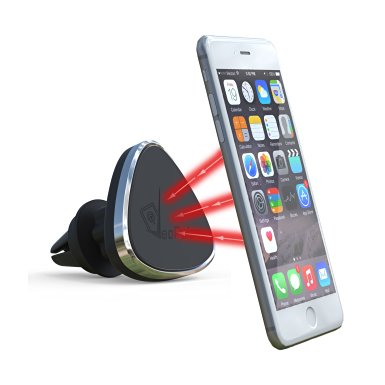 VeoPulse Car Mount - Magnetic Phone Holder for car air vent (Black)