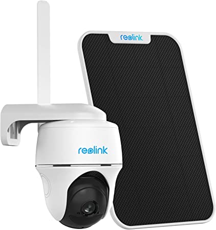 Pan Tilt 4G/3G LTE Outdoor Security Camera System, Solar Battery Powered, 1080P Starlight Night Vision, 2-Way Audio, PIR Motion Detection, No WiFi Supported, No Wires | Reolink Go PT with Solar Panel