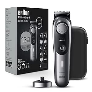 Braun All-in-One Style Kit Series 9 9440, 13-in-1 Trimmer for Men with Beard Trimmer, Body Trimmer for Manscaping, Hair Clippers & More, Braun’s Sharpest Blade, 40 Length Settings,