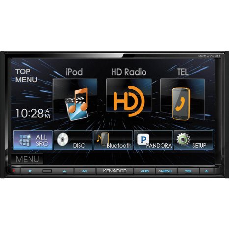 Kenwood 695 Double Din Receiver w USB HD and built in Blueooth DDX672BH