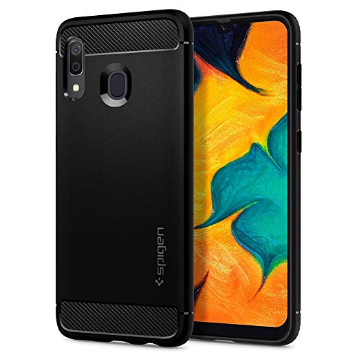 Spigen Rugged Armor Designed for Samsung Galaxy A30 Case (2019) - Matte Black