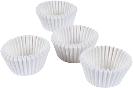 Jacent Crave 1.5 Inch White Paper Mini Baking Cups, 100 Count per Pack - 1 Pack