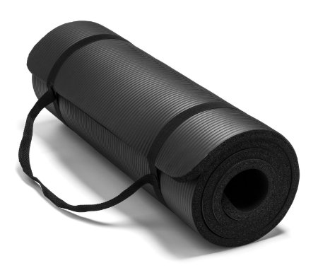 MESIKA Premium Exercise Yoga Mat - Anti-Tear High Density Comfort Foam All-Purpose 10 MM Extra Thick   Carrying Strap