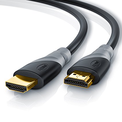 CSL - 10m Ultra HD 4k HDMI cable (High Speed) with Ethernet | ARC and CEC | multiple shielding (triple shielding) | Deep Color | fully HDCP compliant / HD Ready / 3D TV / 1080p - 2160p / 4K / Audio Return Channel