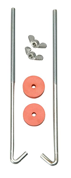 Road Power 966-10 General Motors J Hook Battery Hold down bolts, 2-Pack, Chrome, 10-Inch