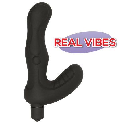 Real Vibes Prostate Massager "P-Spot Hammer" - Safe Anal Sex Toys with 10 Variable Speeds - Waterproof Medical Grade Silicone - Combine Vibrator with Personal Lubricant - Butt Plug for Men and Women