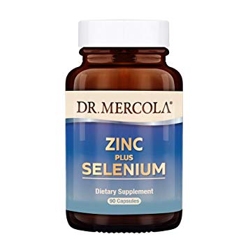 Dr. Mercola Zinc   Selenium - 90 Capsules - Premium Dietary Supplement - Essential Trace Minerals: 15mg Zinc, 20mcg Selenium.25mcg Copper - Supports Eye, Skin, Cardiovascular & Immune System Health