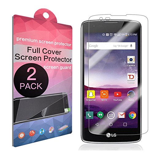 [2-Pack] LG K8/LG Escape 3/LG Phoenix 2 Screen Protector,SupThin [Full Coverage][Case Friendly][Bubble-Free][Anti-Scratch] HD Clear Screen Protector for LG K8/LG Escape 3/LG Phoenix 2