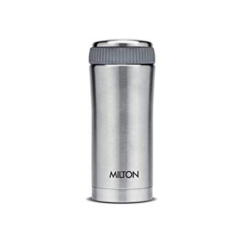 Milton Thermosteel Optima Flask, 350ml, Steelplain,Silver