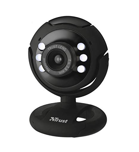 Trust Spotlight Webcam HD for PC, Laptop - Black