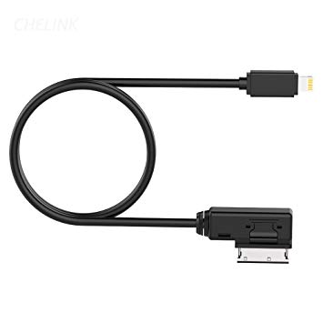 CHELINK AUX Cable Adapter for Audi AMI MMI 3G system, Music Interface Charger Adapter Audio Cable for iPhone6S 7 7Plus 8 X with iOS System Including iOS 11