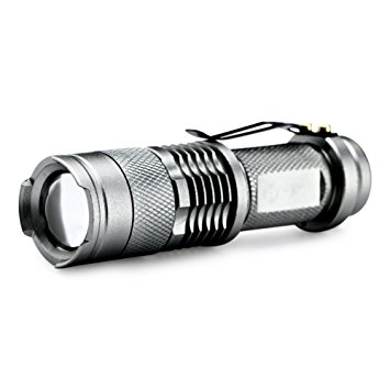 Fashion Outlet Mini 7W 400-lumen Adjustable Bright CREE LED Zoom Focus Flashlight Torch lamp