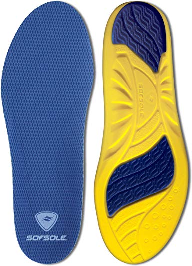 Sof Sole Athlete Full Length Comfort Neutral Arch Replacement Shoe Insole/Insert