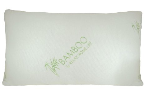 Bamboo By Relax Home Life - Bamboo Pillow With Shredded Down Alternative and Stay Cool Cover (King)
