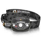 Ultra-Bright LED Headlamp Flashlight with White Red Strobe light and Dimmer - Only 32oz ideal for Running Camping Hunting and More Waterproof IPX4 with 3 AAA Energizer Batteries Included