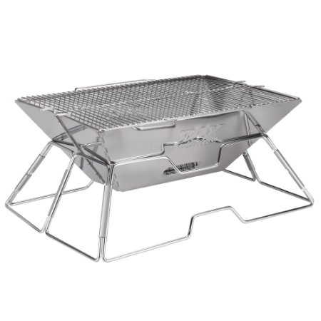 Quick Grill Large Original Folding Charcoal BBQ Grill Made from Stainless Steel