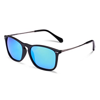 Carfia Premium Mens Womens Sunglasses UV400 Polarized Mirror Sunglasses for Driving Travel Fishing Golf - Color Lens