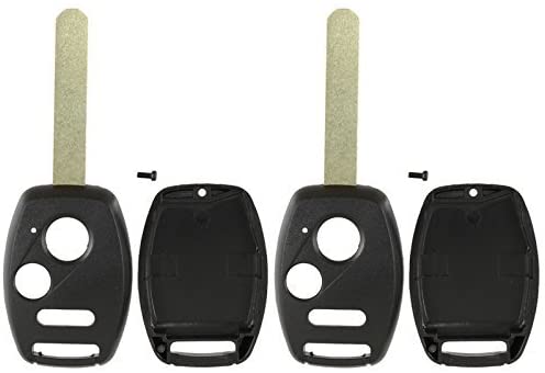 Discount Keyless Replacement Keyless Entry Remote Fob Uncut Key Shell Case Compatible with Honda (2 Pack)