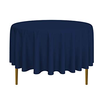 Lann's Linens - 10 Premium 90" Round Tablecloths for Wedding/Banquet/Restaurant - Polyester Fabric Table Cloths - Navy Blue