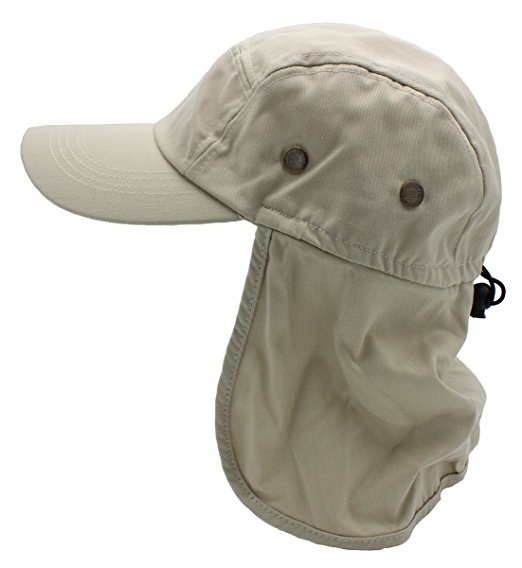 Top Level Fishing Sun Cap UV Protection - Ear and Neck Flap Hat