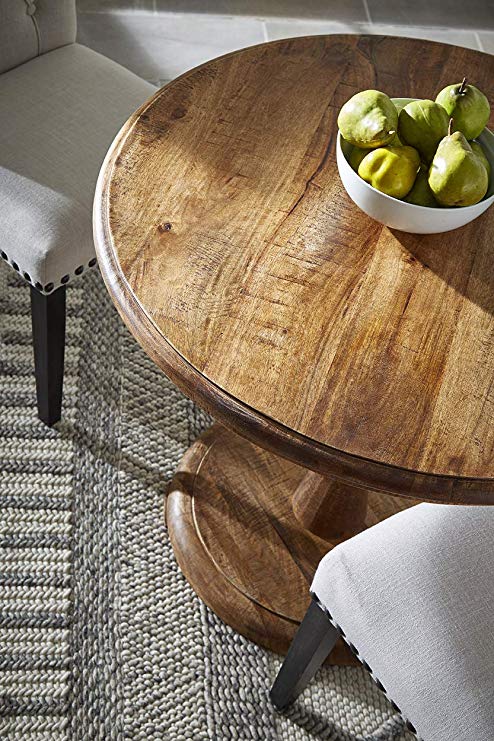 Coaster Home Furnishings Joliet Round Dining Table Natural Mango Round/Brown/Traditional/Natural