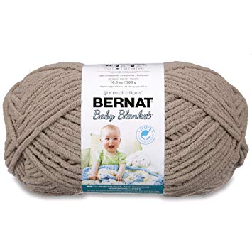 Bernat  Baby Blanket Yarn - (6) Super Bulky Gauge  - 10.5 oz -  Sand  - Single Ball  Machine Wash & Dry