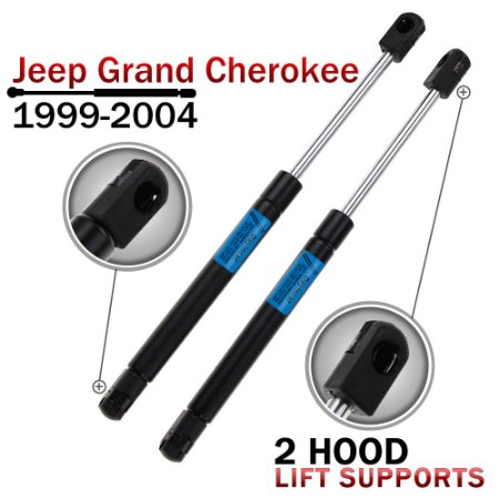 Dayincar Qty (2) Front Hood Gas Lift Supports Jeep Grand Cherokee 99 00 01 02 03 04