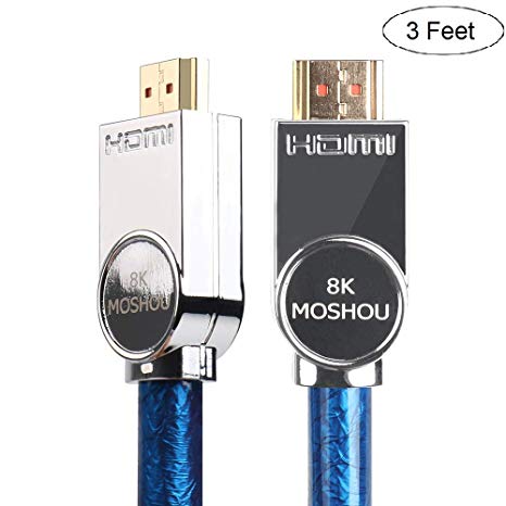 SIKAI 8K Ultra High Speed Cable 4K@60HZ 8K@120Hz 48Gbps 4320P UHD HDR High-Definition Multimedia Interface Cord Compatible with LG OLED TV, Samsung QLED TV, Apple TV 4K, VIZIO TV, Roku (3 Feet, Blue)