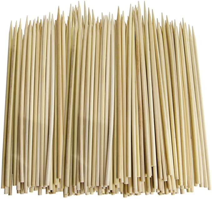 100 x SKEWERS IN BAMBOO (CARDED) Size 250mm