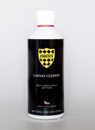 Protex World Convertible Soft Top Canvas Cleaner 500ml. Specially formulated to clean and help prevent the growth of green mildrew, this cleaner will remove everyday dirt and mold. This product will keep your roof looking like new and is easy to apply giving unbelievable results. Suitable for the auto detailing of all types of soft top, ragtops and tonneau covers. Can be used for new and classic car detailing.