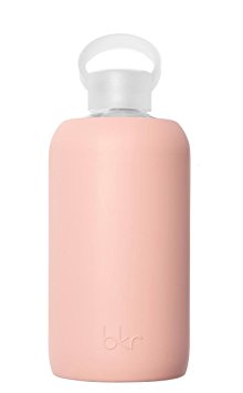 bkr 1L / 32oz Large Glass Water Bottle With Food Grade, BPA-Free Silicone Sleeve