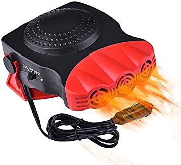 Car Heater Portable Car Fan Heater 2 in 1 Portable Winter Auto Car Van Heater Defroster 150W 12V Car Defroster 180-degree Rotation Heater Fan Fast Heating Defrost Defogger Demister Heat Cooling Fan