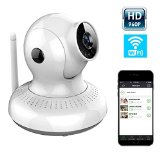 Chasoon PanTilt 960P HD 13 Megapixel Network Wifi Surveillance IP Camera Baby Monitor Webcam with Microphone Two-way Audio Night Vision Support IOS Andorid CellPhone and PC Windowa Remote Control