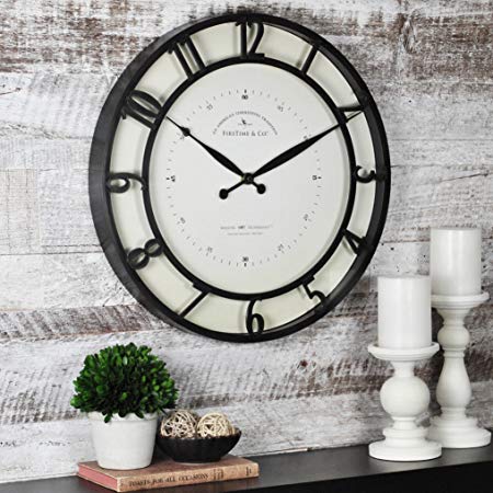 FirsTime & Co. Round Kensington Whisper Wall Clock