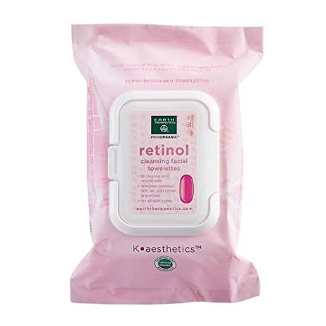 Earth Therapeutics 30-ct. Retinol Cleansing & Makeup Removing Facial Towelettes